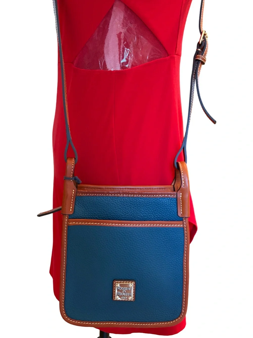 Dooney & Bourke Pebble Grain Letter Carrier Crossbody Forest Green NWT